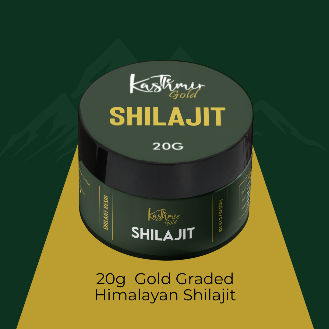The Kashmir Gold Shilajit™ – Sun-Dried Himalayan Resin (20g)